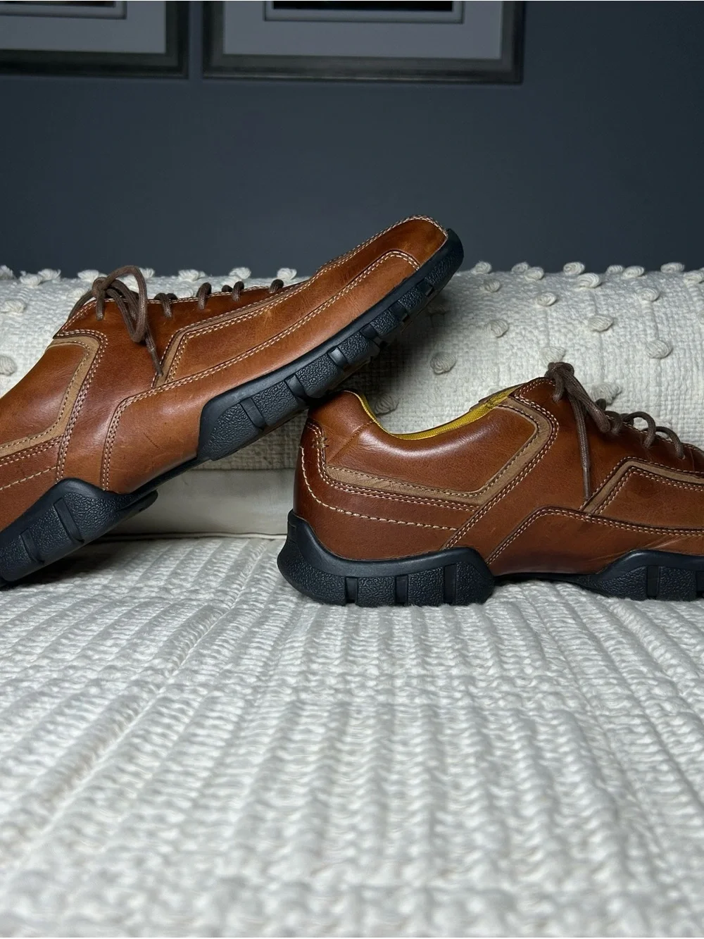 Rockport XCS Brown Leather Lace-Up Casual Shoes